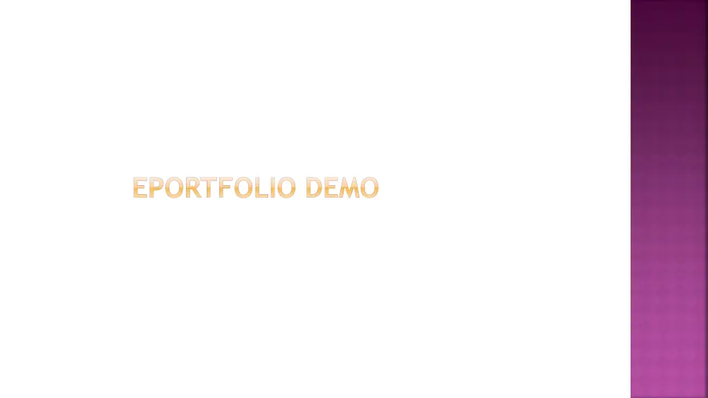 eportfolio demo