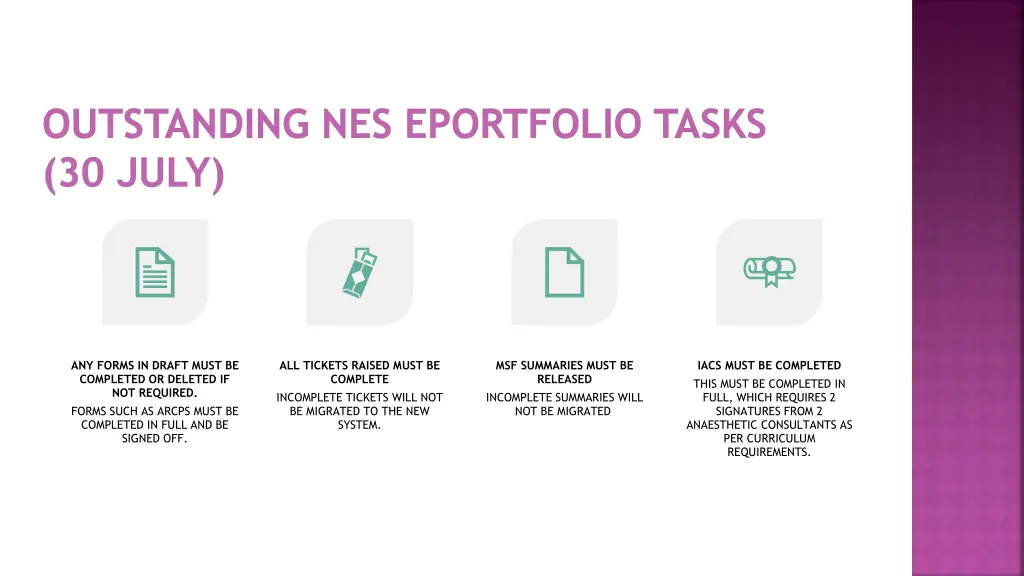 outstanding nes eportfolio tasks 30 july
