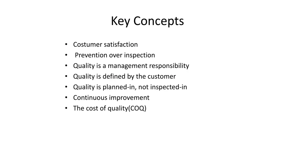 key concepts