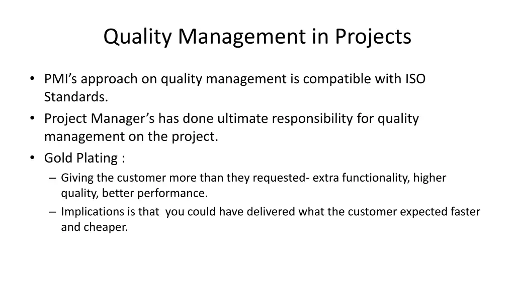 quality management in projects