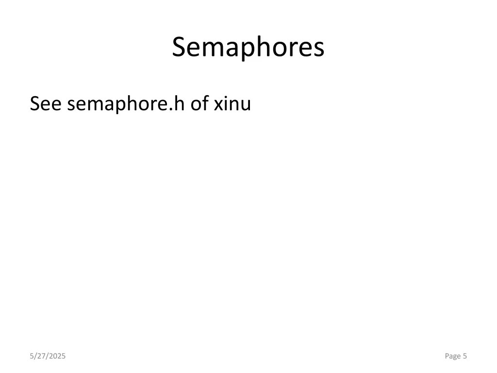 semaphores