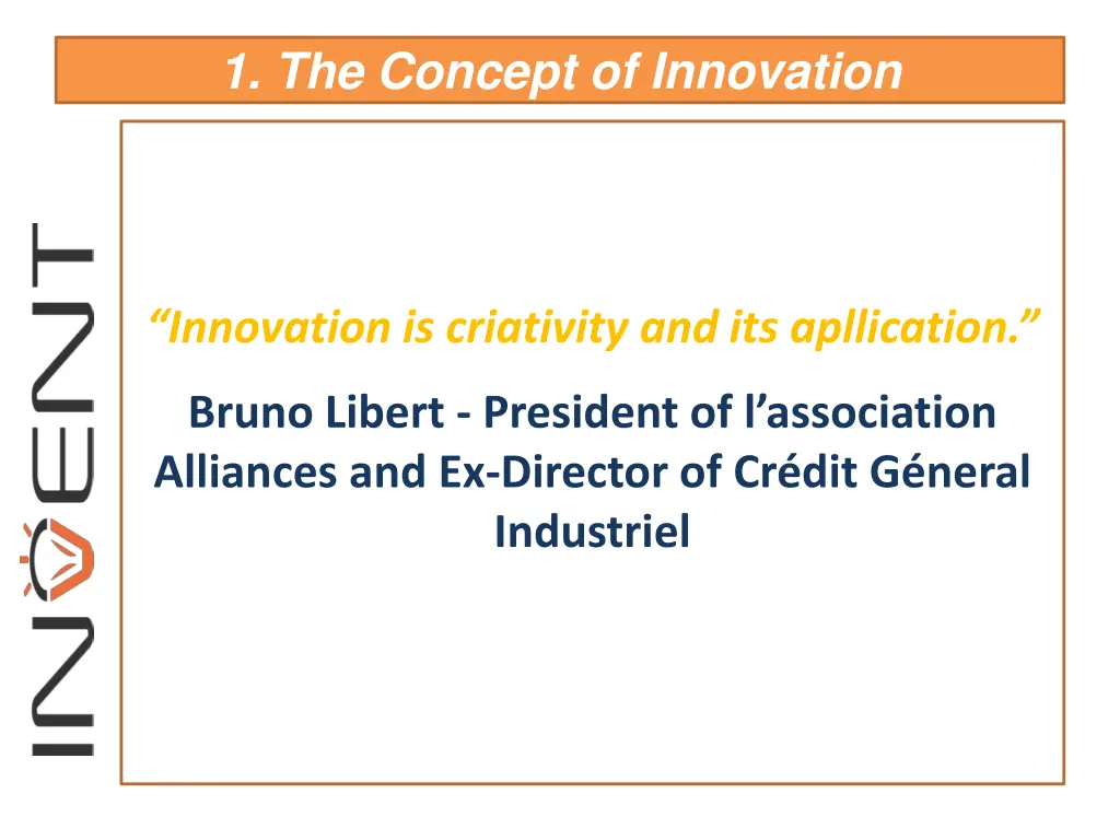 1 the concept of innovation 1