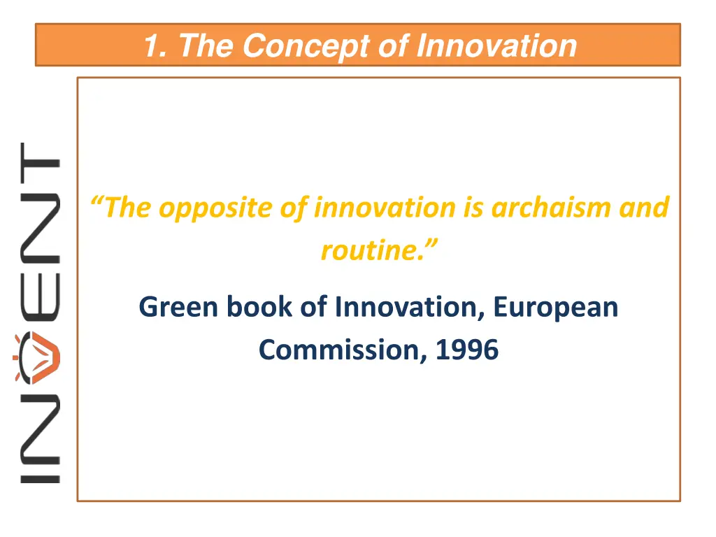 1 the concept of innovation 3