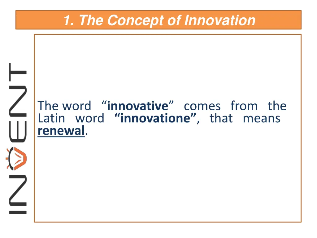 1 the concept of innovation