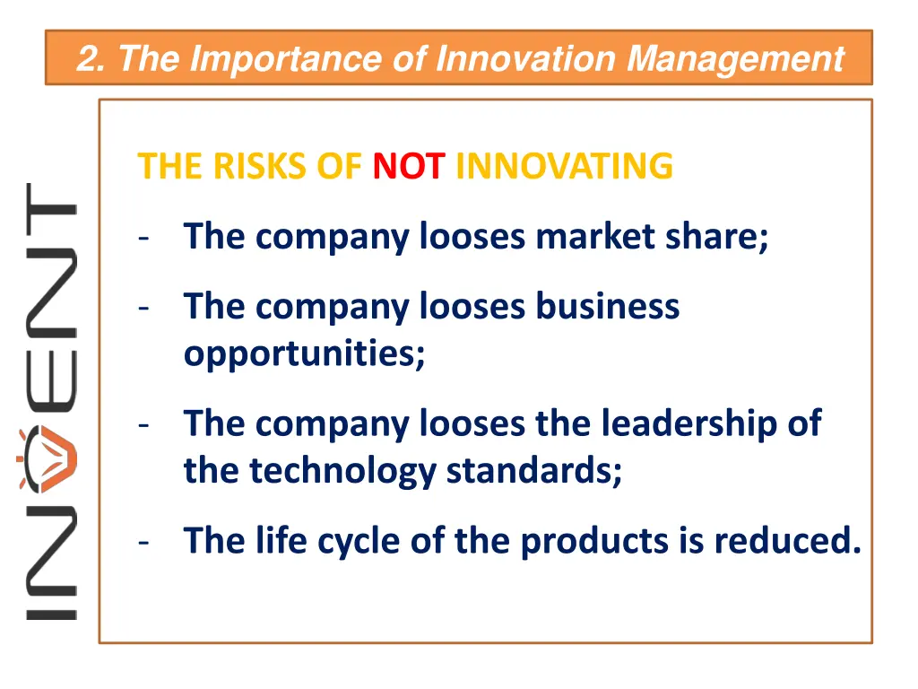 2 the importance of innovation management 3