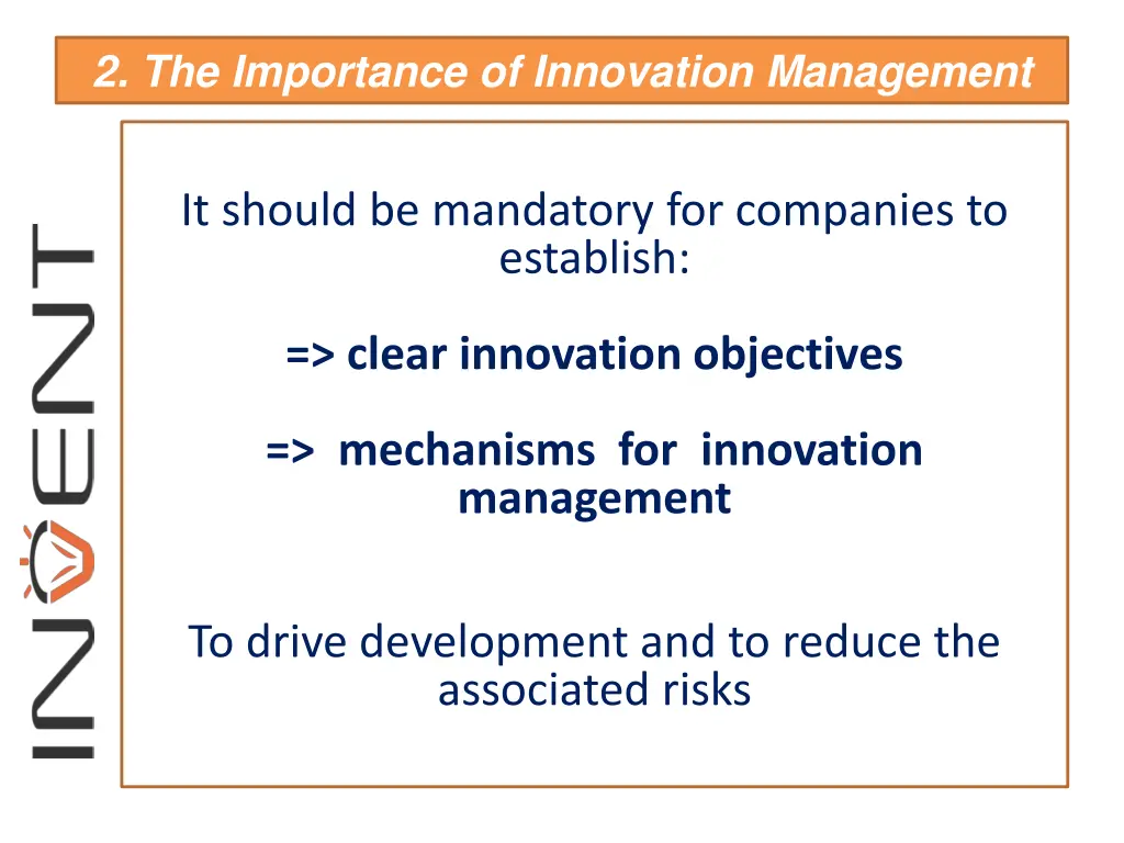 2 the importance of innovation management 6