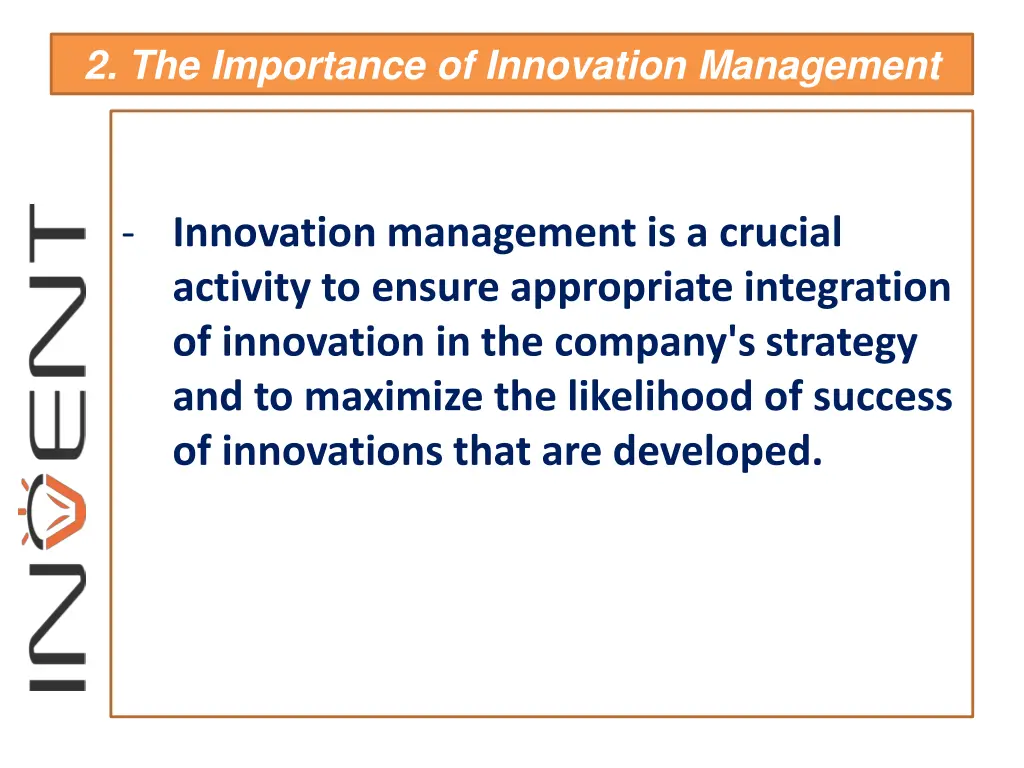 2 the importance of innovation management 7