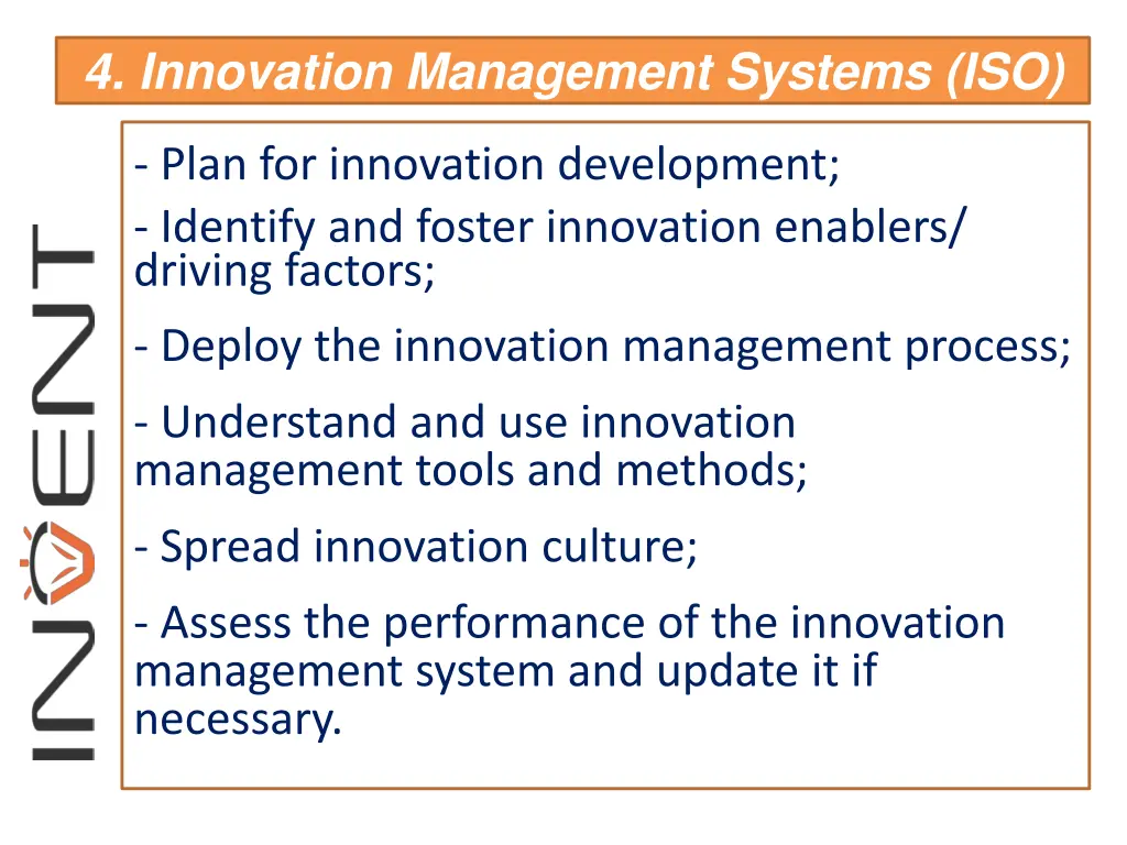 4 innovation management systems iso 2