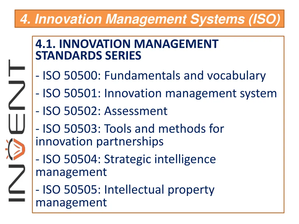 4 innovation management systems iso