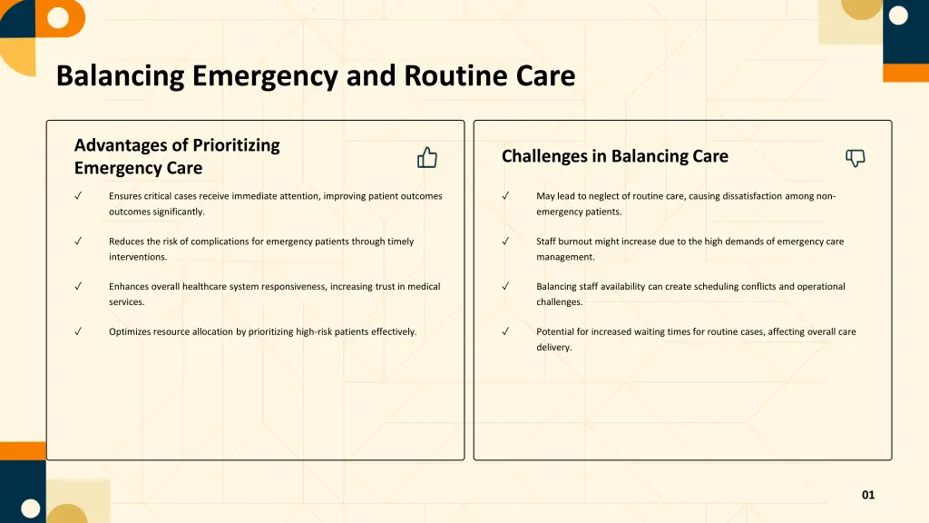 balancing emergency and routine care