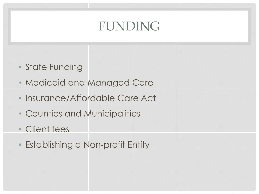 funding