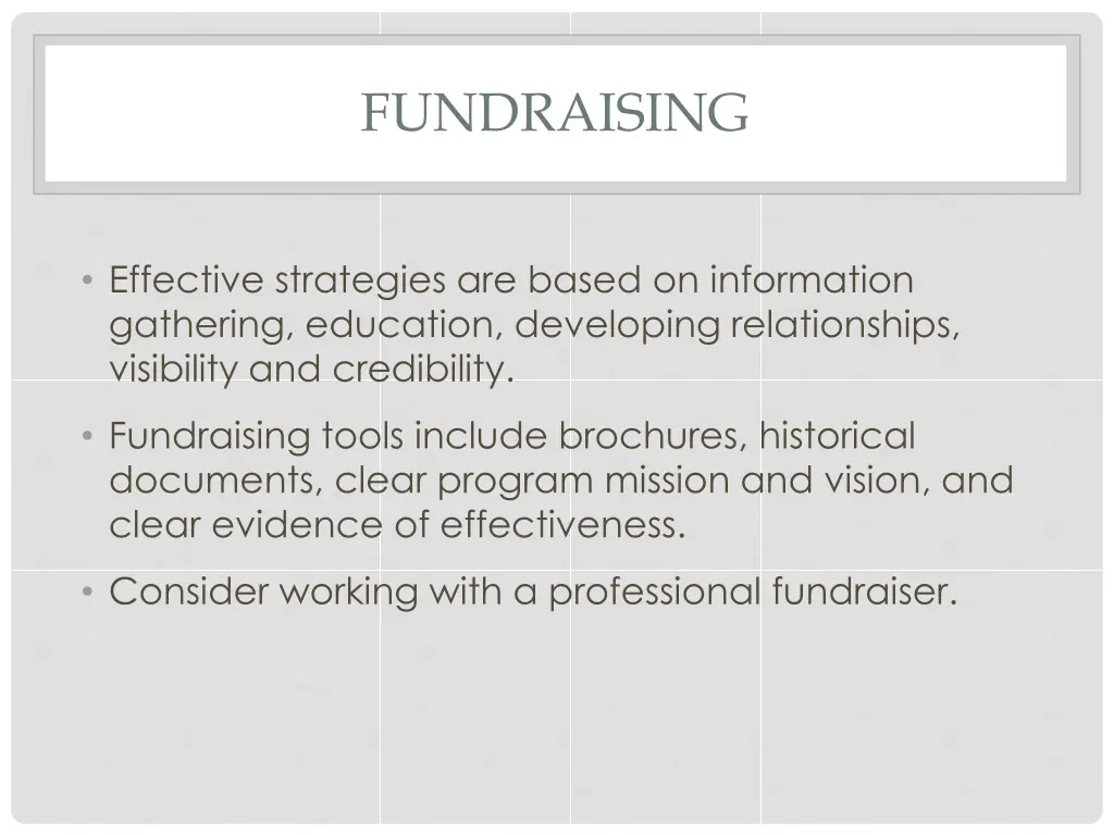 fundraising