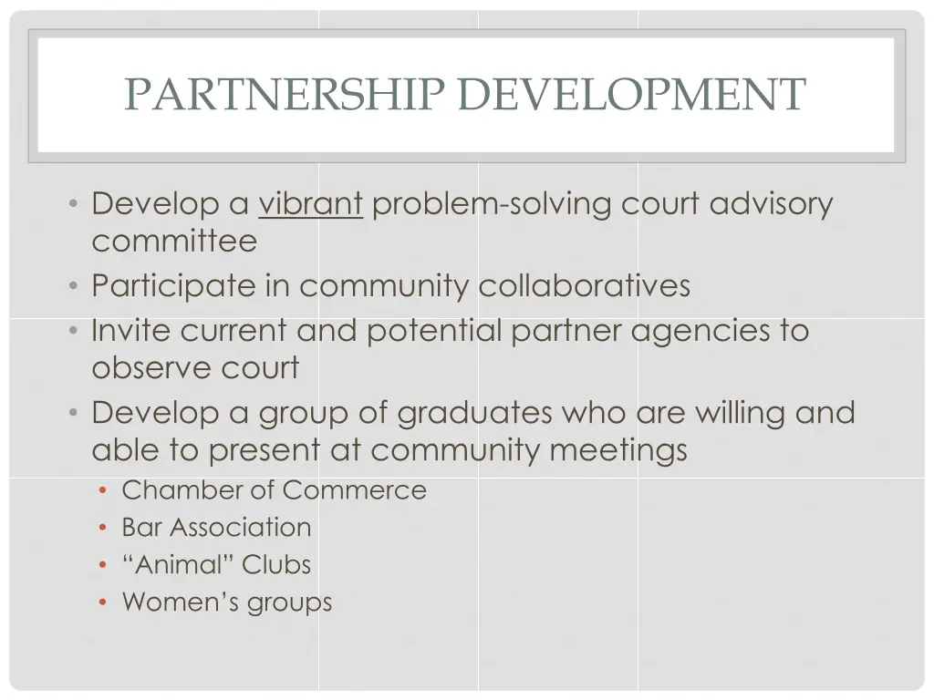 partnership development 1
