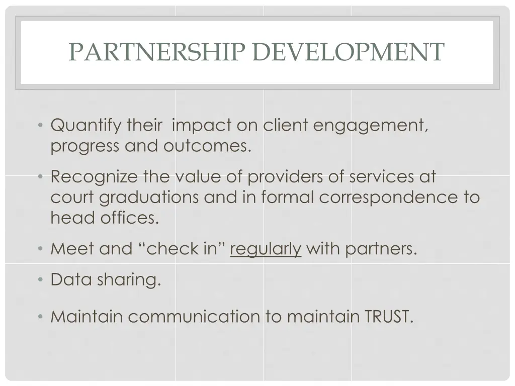 partnership development