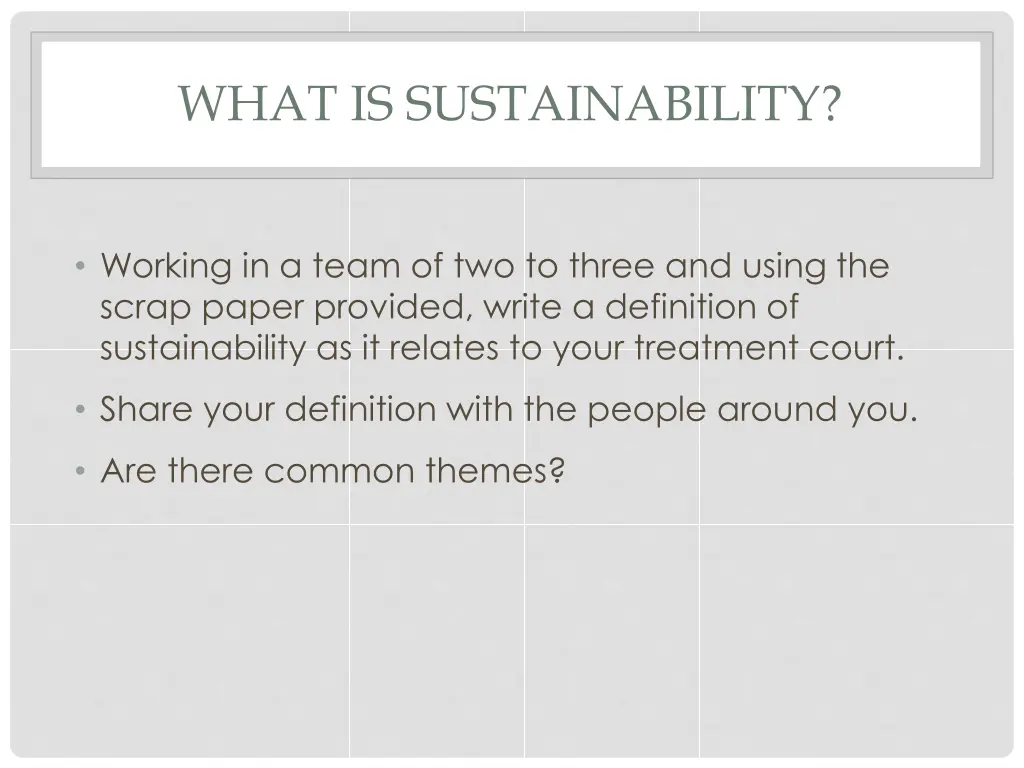 what is sustainability