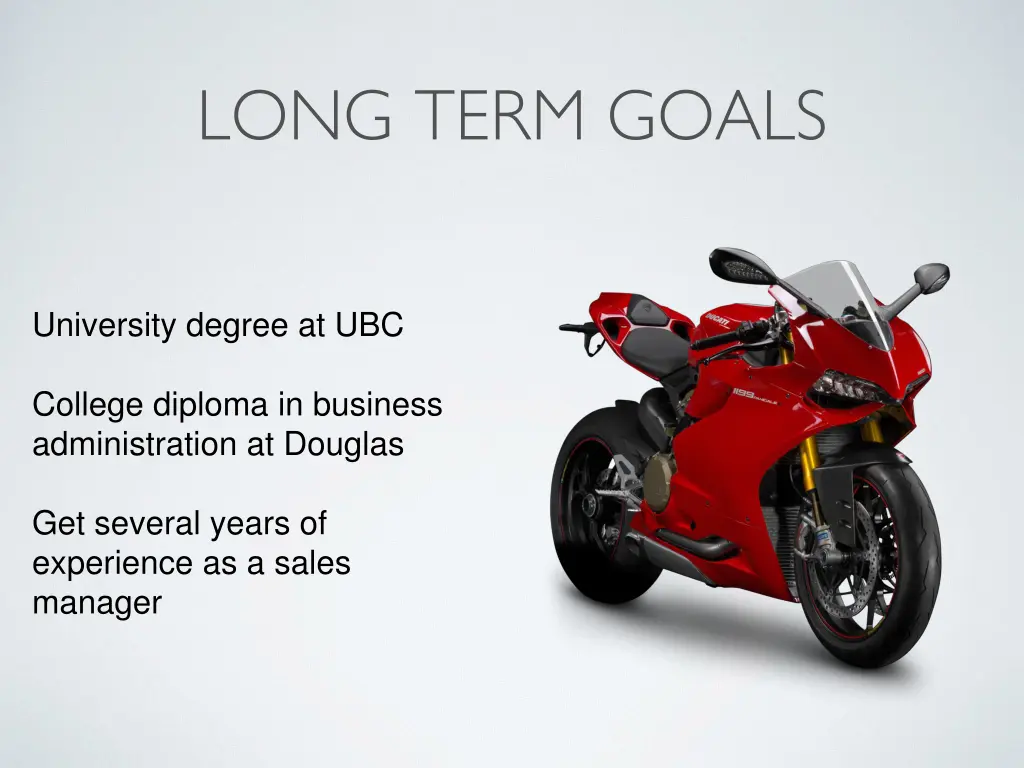 long term goals