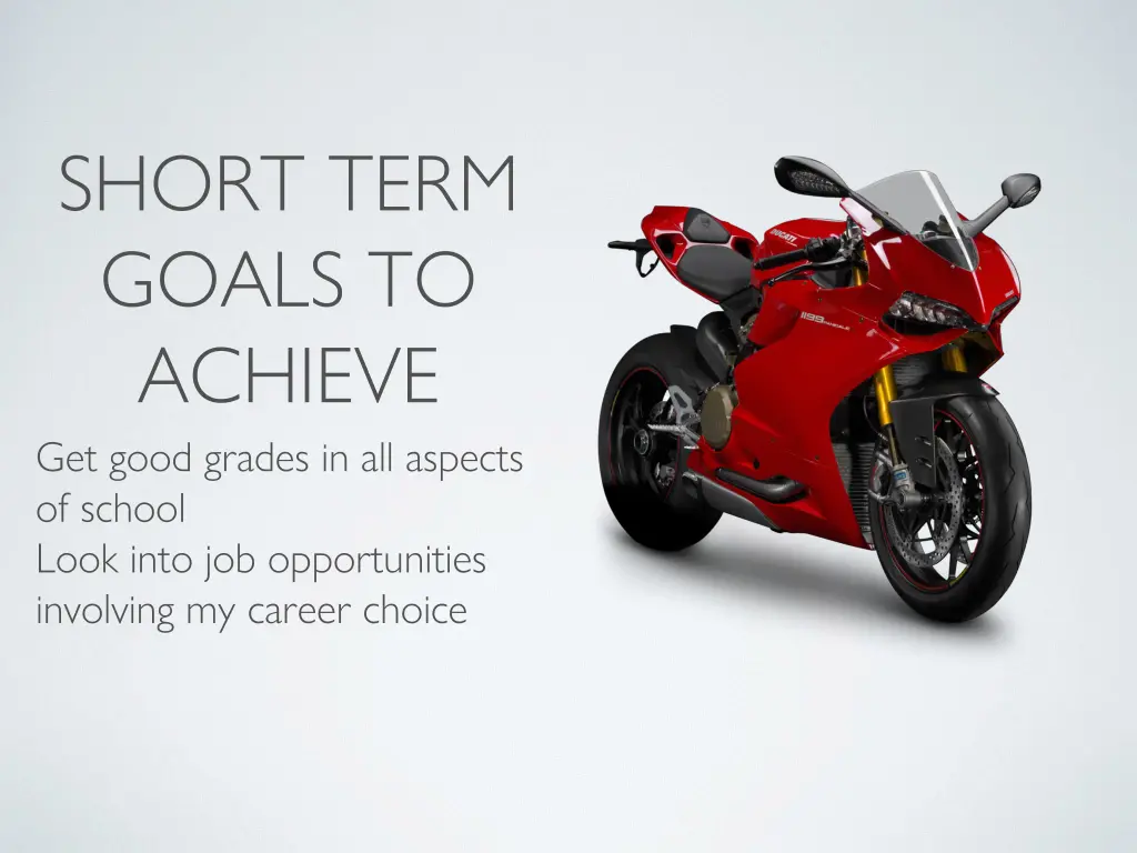 short term goals to achieve get good grades