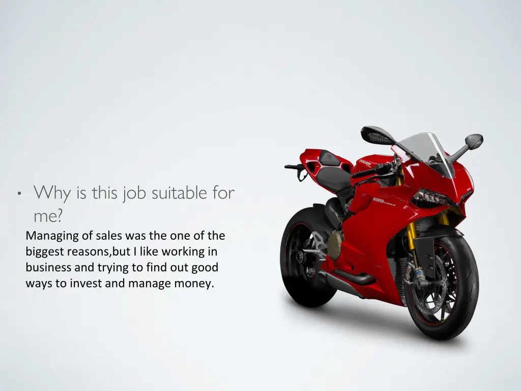 why is this job suitable for me managing of sales