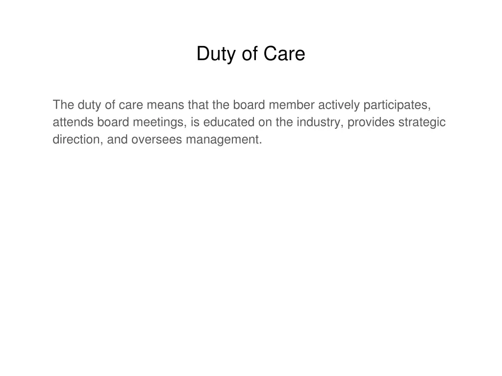 duty of care