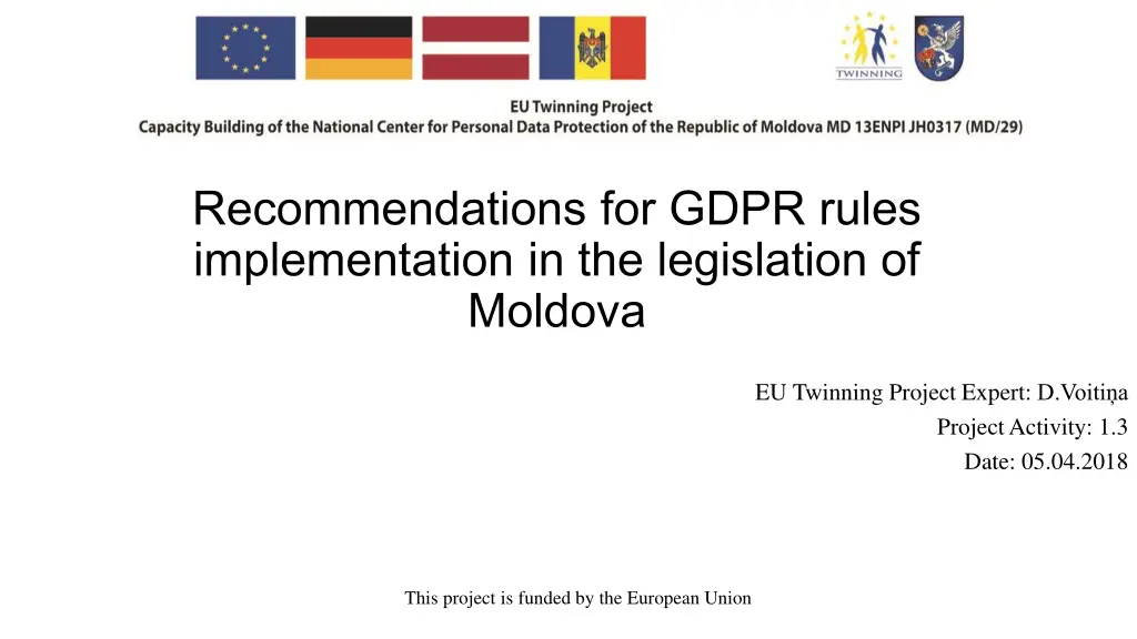 recommendations for gdpr rules implementation
