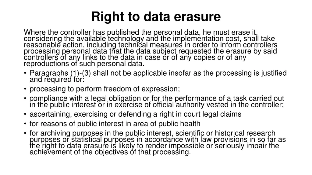 right to data erasure 1