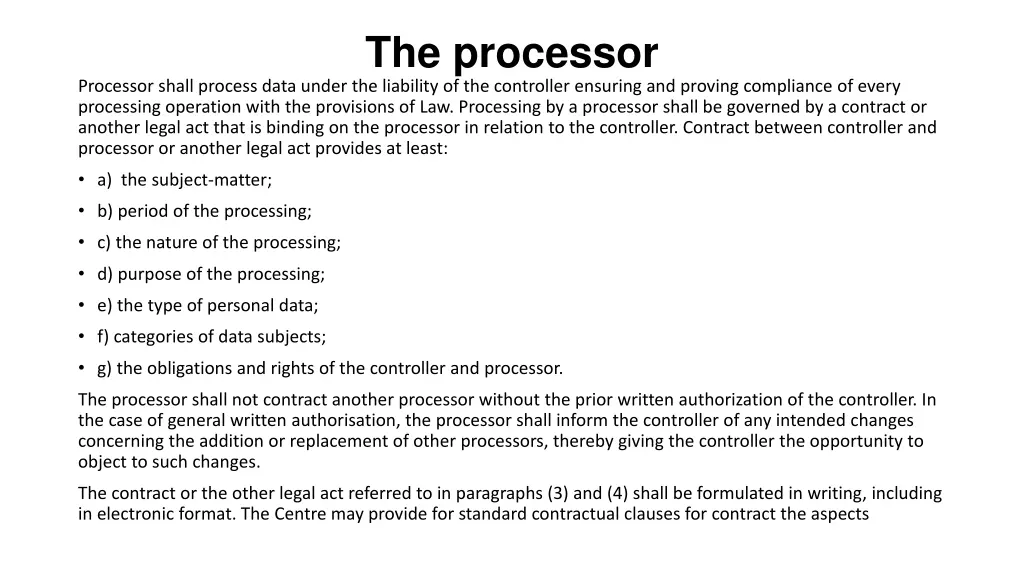 the processor