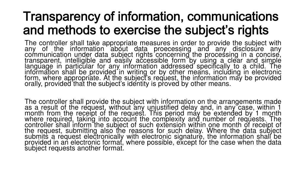 transparency of information communications
