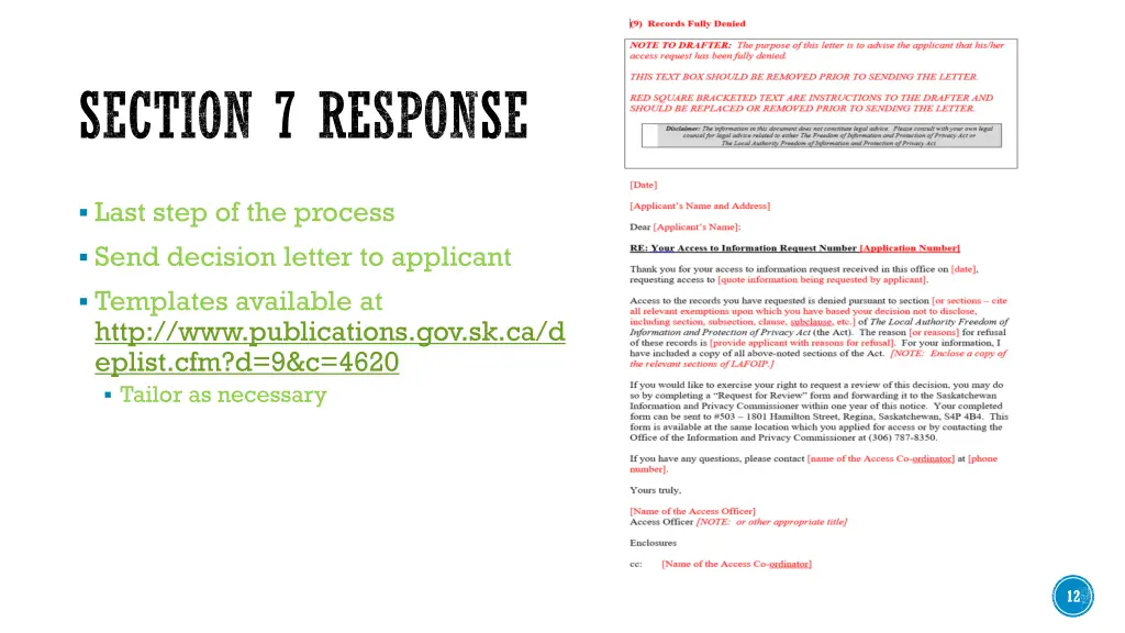 section 7 response