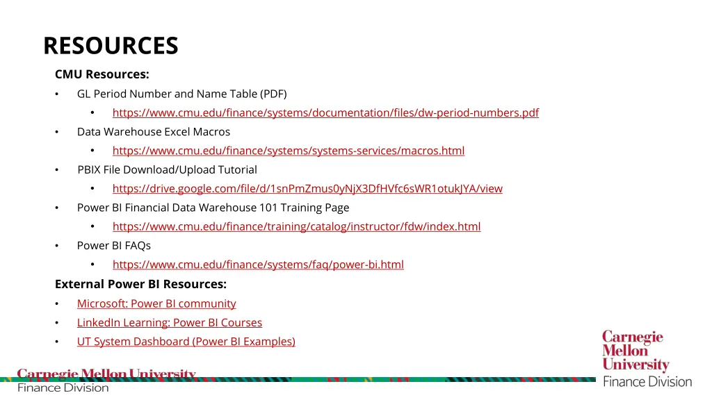resources