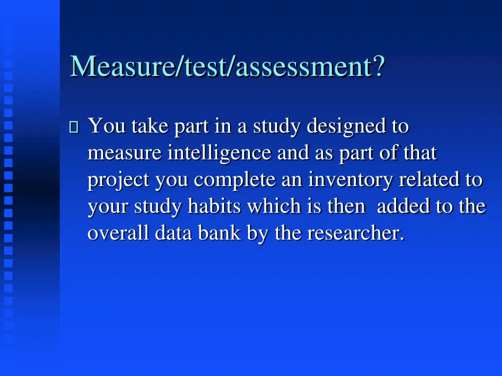measure test assessment 1