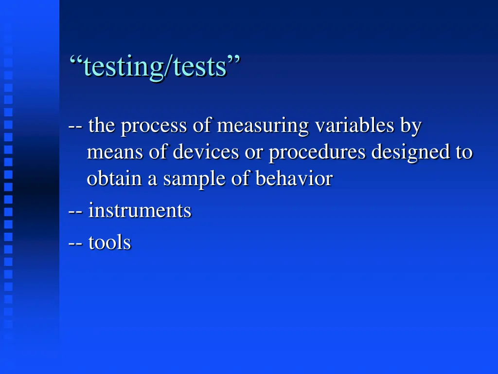 testing tests