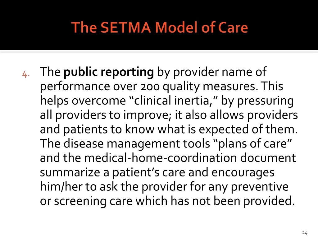 4 the public reporting by provider name
