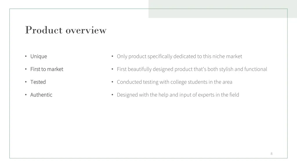 product overview 1