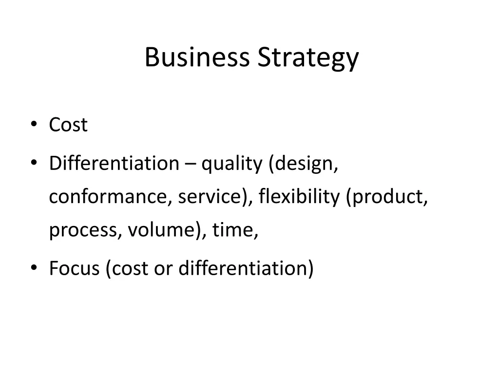 business strategy