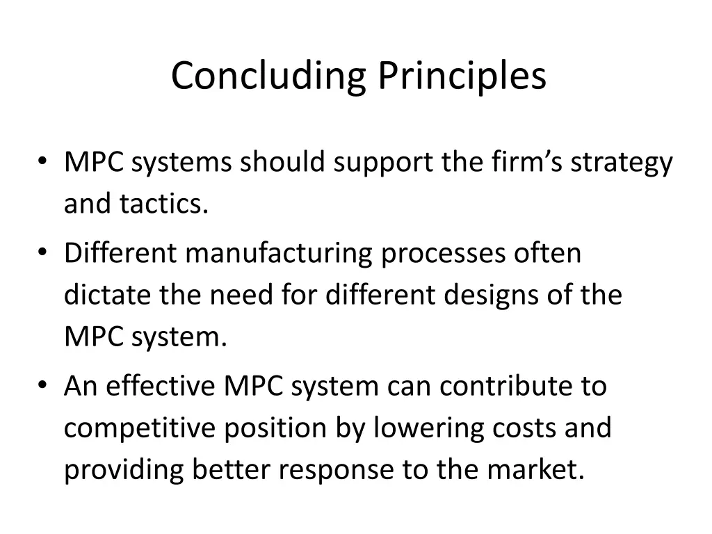 concluding principles