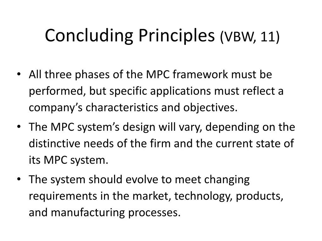 concluding principles vbw 11
