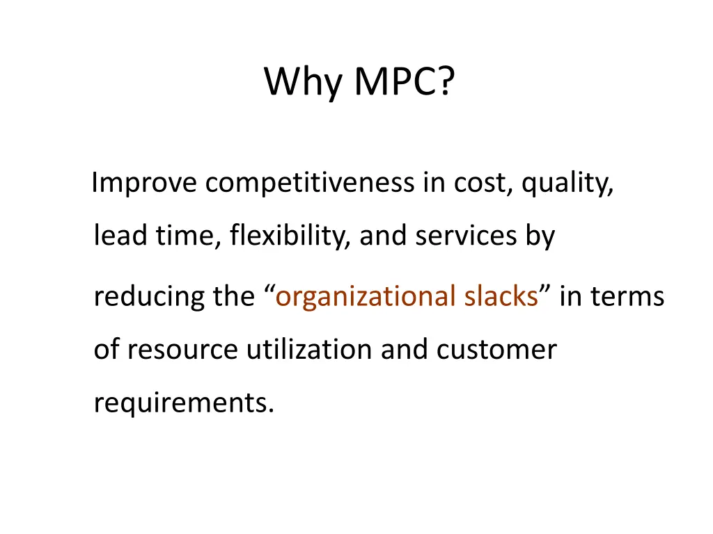 why mpc