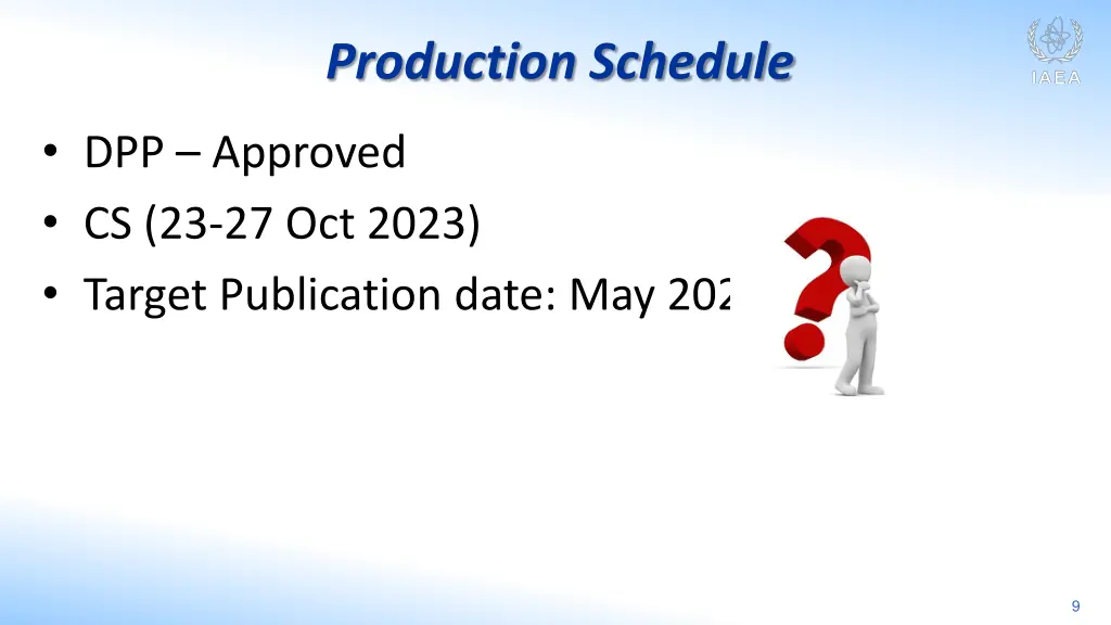 production schedule