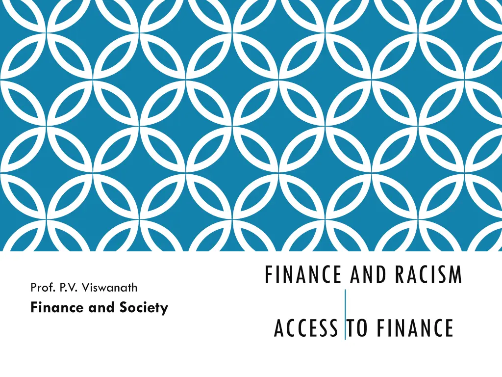 finance and racism