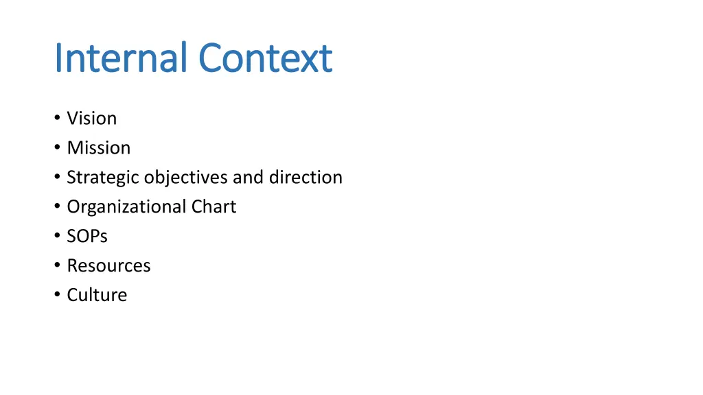internal context internal context