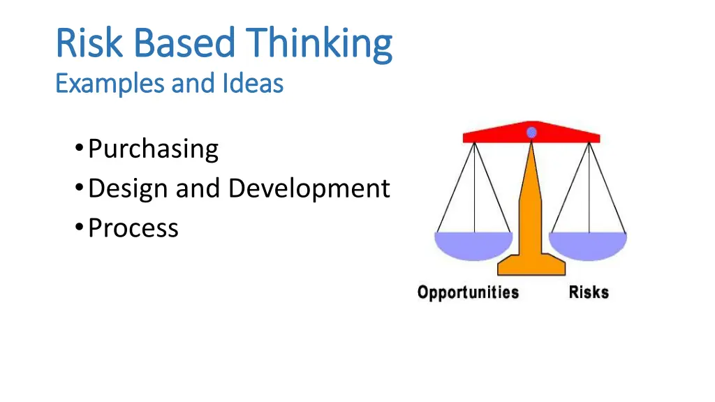 risk based thinking risk based thinking examples