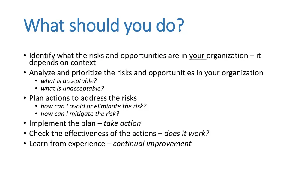 what should you do what should you do