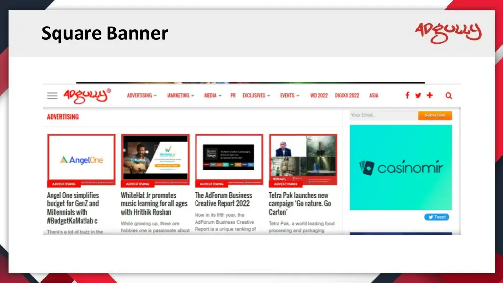 square banner