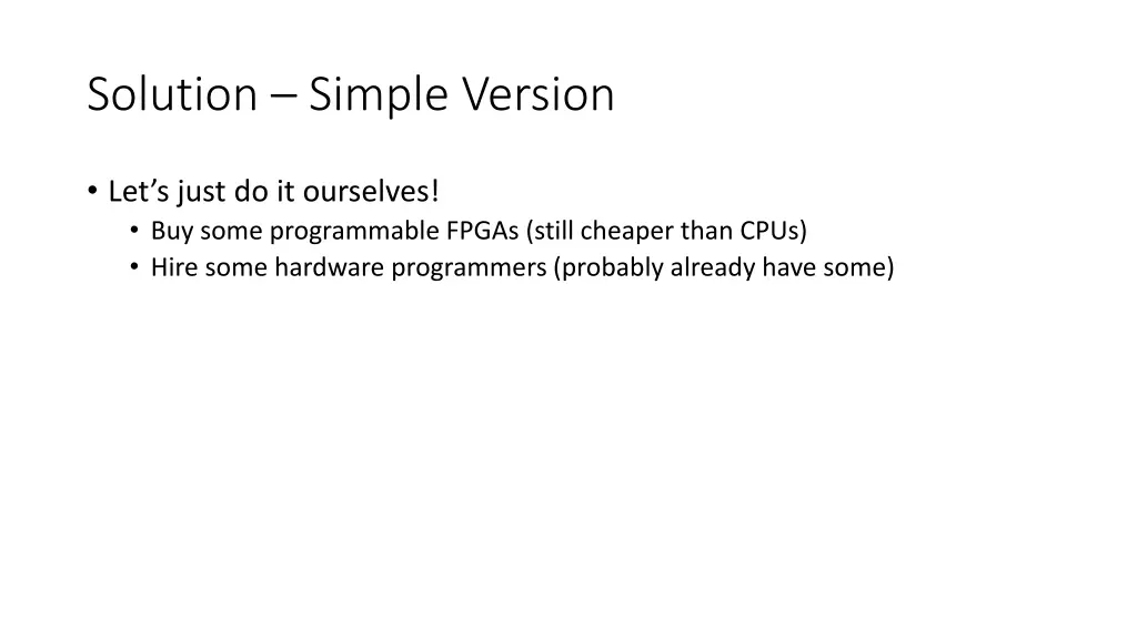 solution simple version