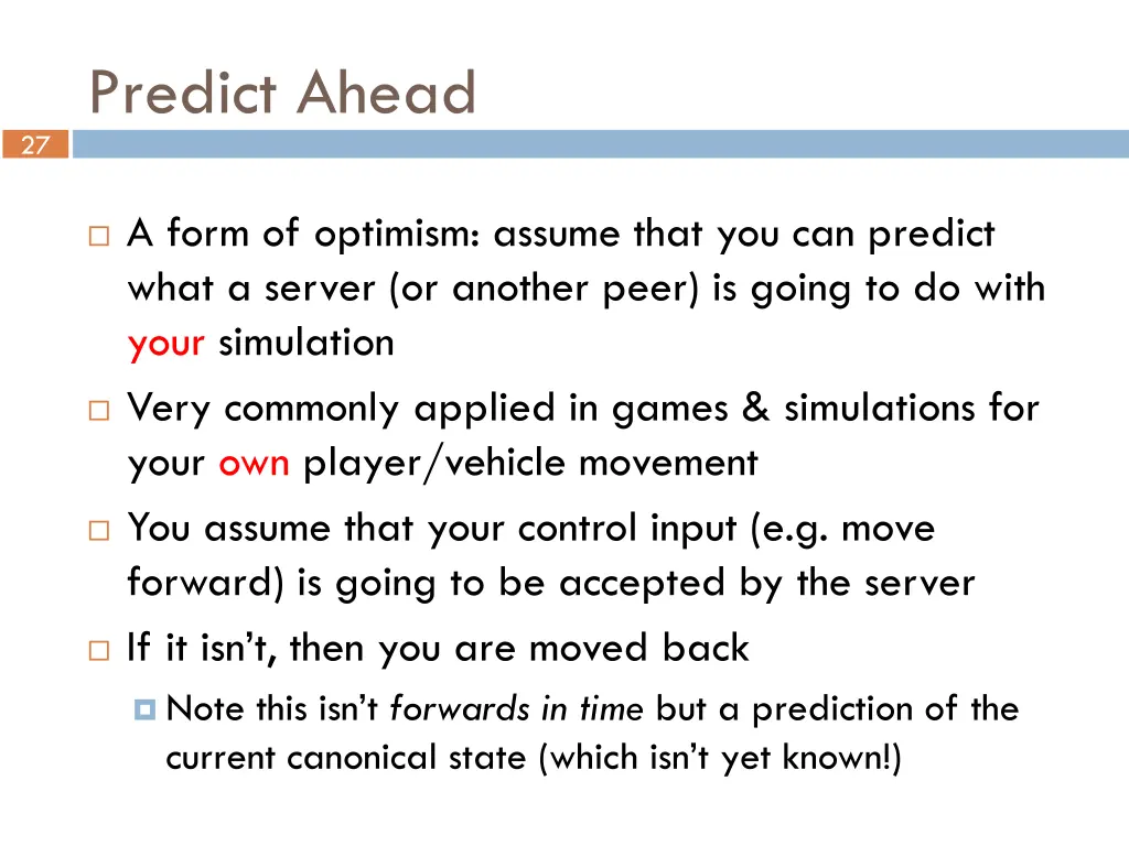 27 predict ahead