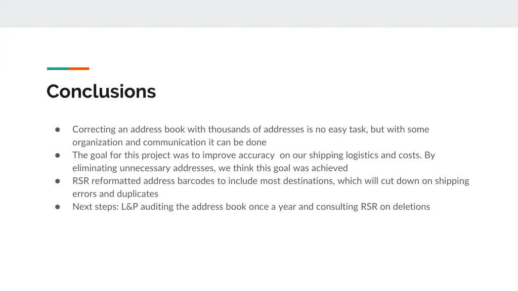 conclusions