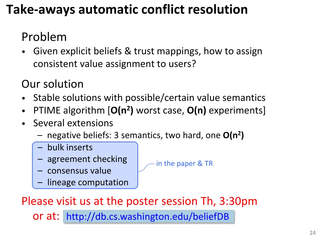 take aways automatic conflict resolution