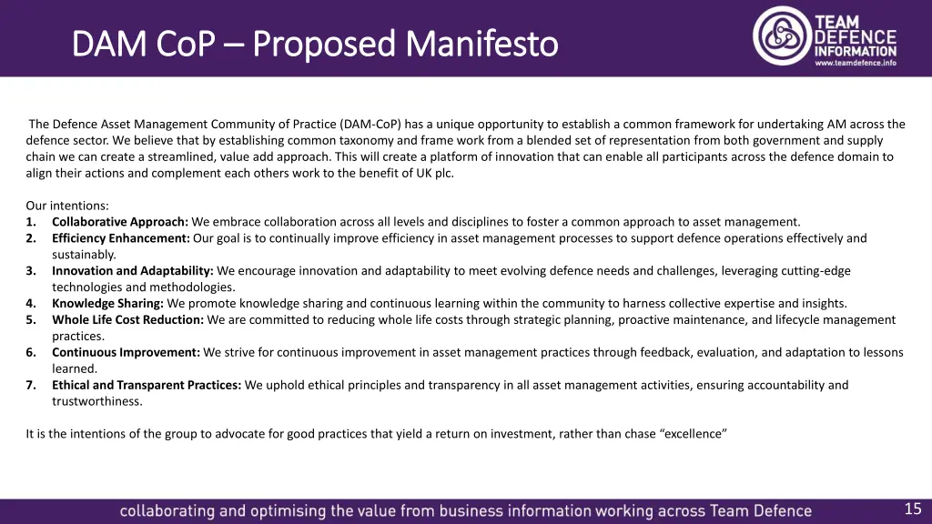 dam cop dam cop proposed manifesto proposed