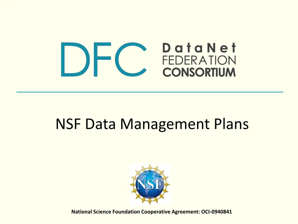 nsf data management plans