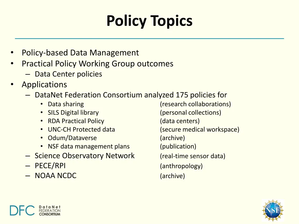 policy topics